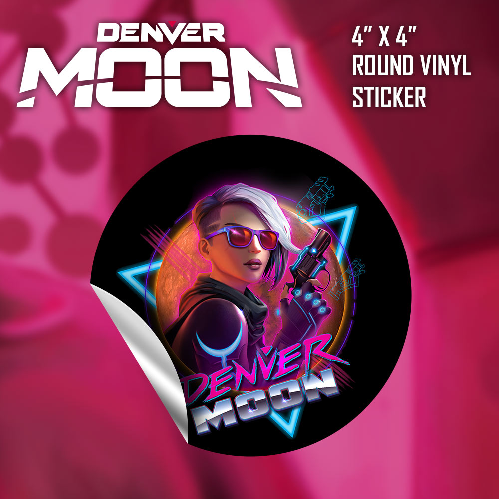 Denver Moon 4x4 Vinyl Sticker